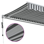 Markise Automatisch Anthrazit & Weiß 450x350 cm