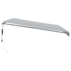 Markise Automatisch mit LED Anthrazit & Weiß 450x350 cm