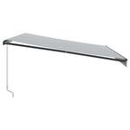 Markise Manuell mit LEDs Anthrazit & Weiß 450x350 cm