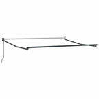 Markise Einziehbar Anthrazit und Weiß 3x2,5 m Stoff & Aluminium