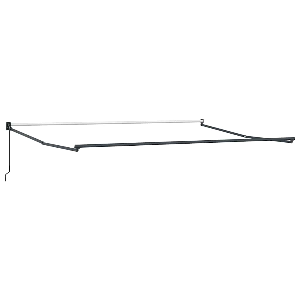 Markise Einziehbar Anthrazit und Weiß 4,5x3 m Stoff & Aluminium