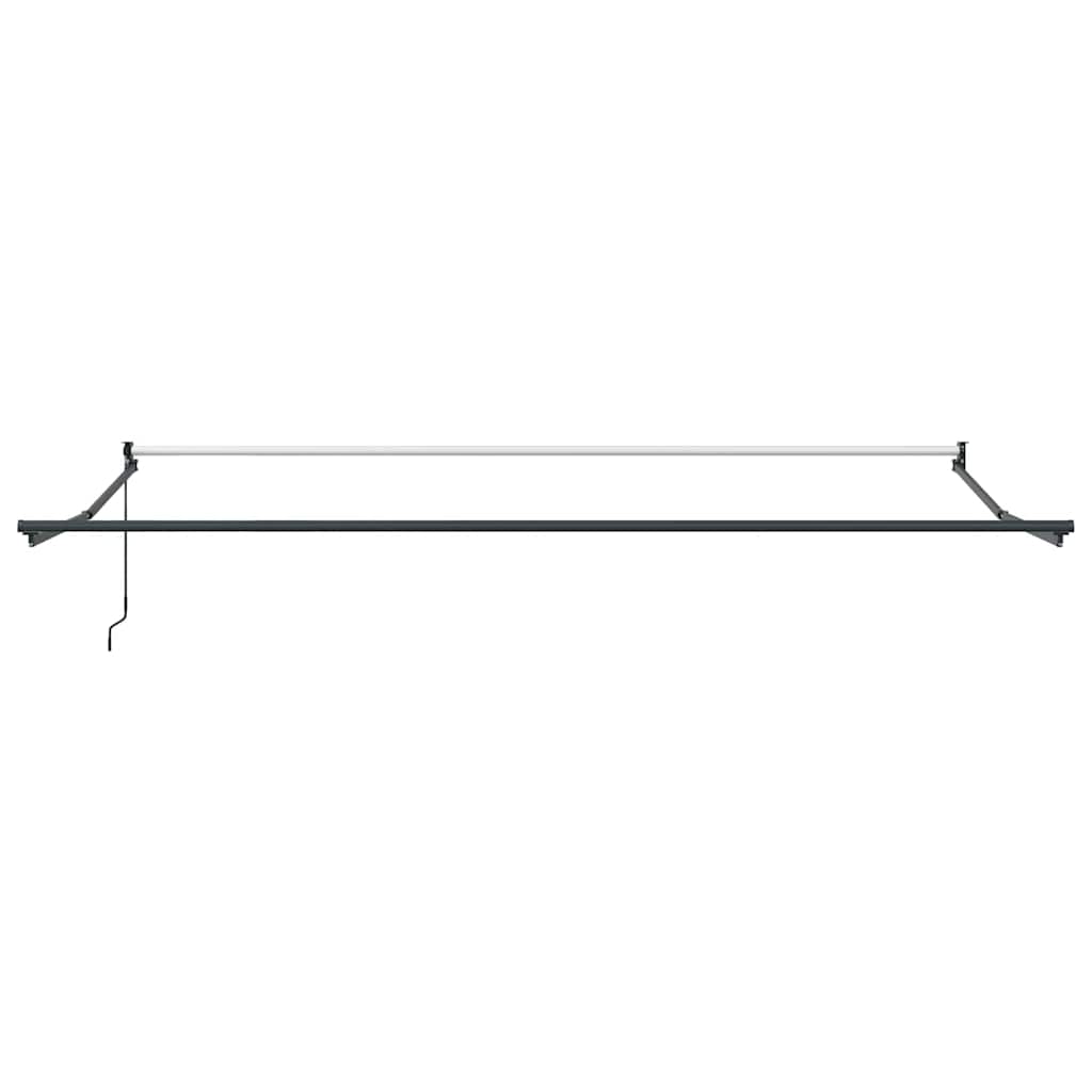 Markise Einziehbar Anthrazit und Weiß 4,5x3 m Stoff & Aluminium
