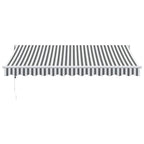 Markise Einziehbar Anthrazit & Weiß 3,5x2,5 m Stoff & Aluminium