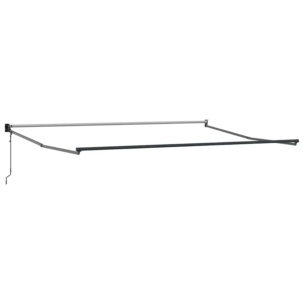 Markise Einziehbar Anthrazit und Weiß 4,5x3 m Stoff & Aluminium