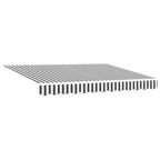 Markise Einziehbar Anthrazit und Weiß 3x2,5 m Stoff & Aluminium