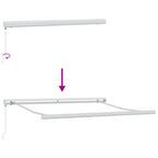 Markise Einziehbar Anthrazit und Weiß 3x2,5 m Stoff & Aluminium