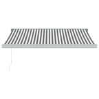 Markise Einziehbar Anthrazit & Weiß 3,5x2,5 m Stoff & Aluminium