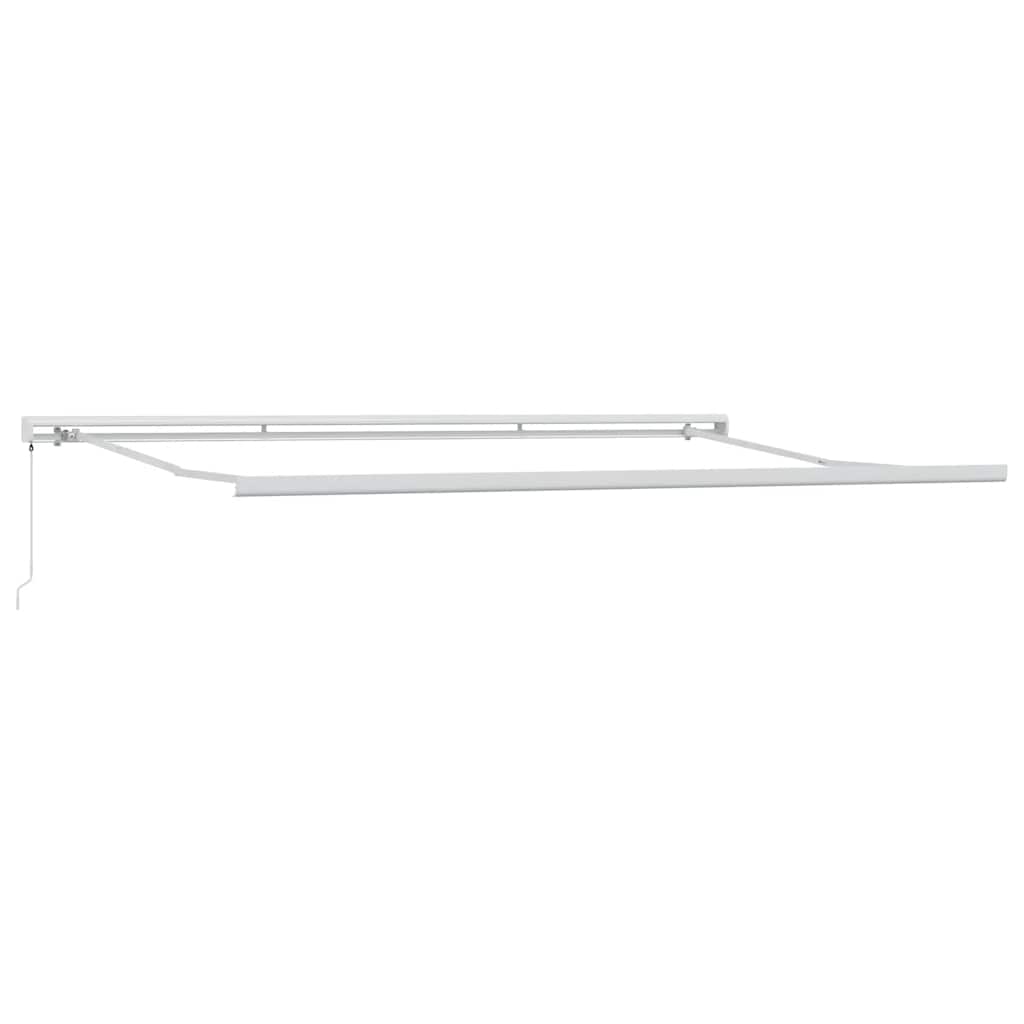 Markise Einziehbar Anthrazit und Weiß 4,5x3 m Stoff Aluminium