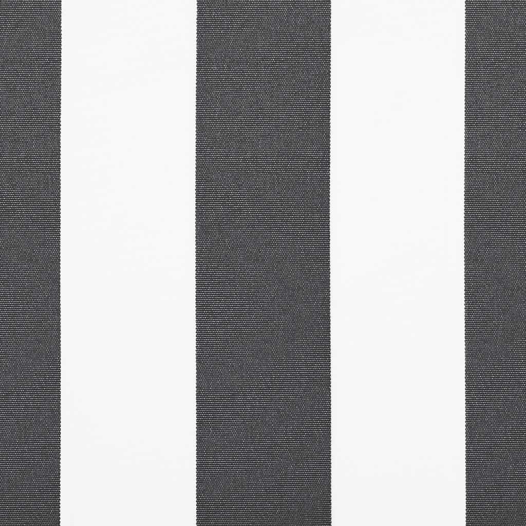 Markise Einziehbar Anthrazit und Weiß 4,5x3 m Stoff Aluminium