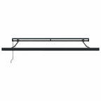 Markise Einziehbar Anthrazit und Weiß 3x2,5 m Stoff & Aluminium