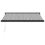 Markise Einziehbar Anthrazit & Weiß 3,5x2,5 m Stoff & Aluminium