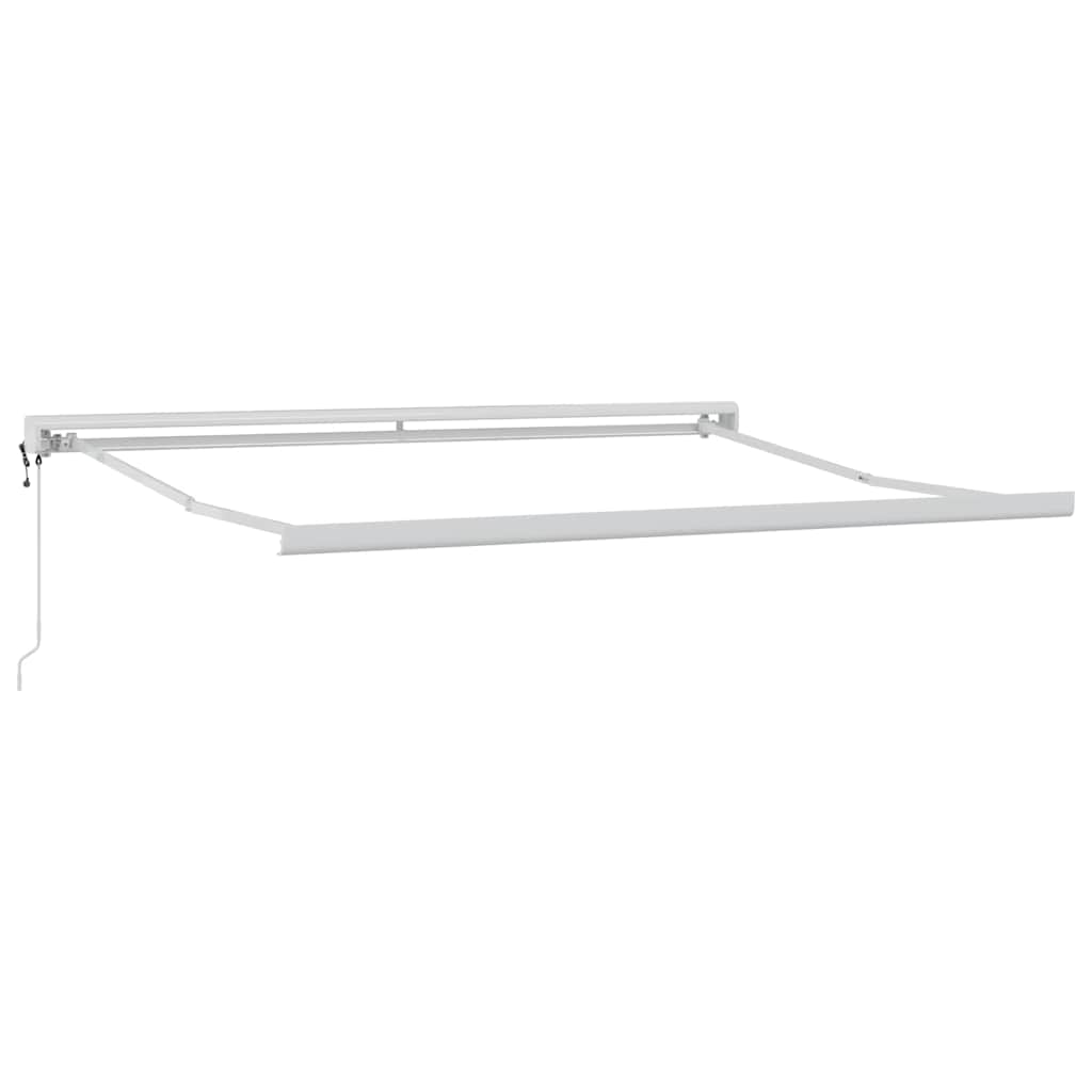 Markise Einziehbar Anthrazit und Weiß 3x2,5 m Stoff & Aluminium