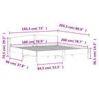 Massivholzbett ohne Matratze Weiß 180x200 cm Kiefernholz