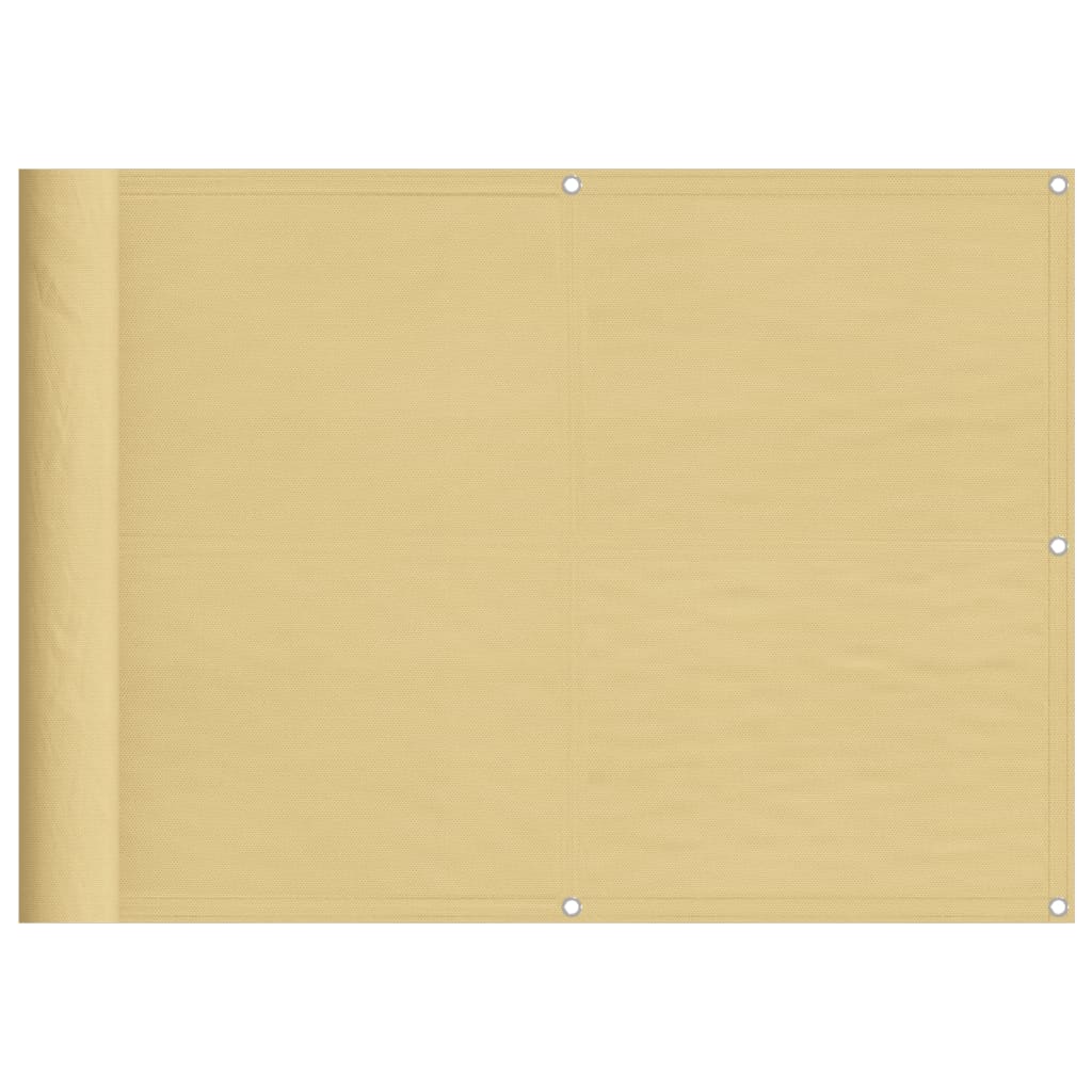 Balkonsichtschutz Sandfarben 75x400 cm 100 % Polyester-Oxford