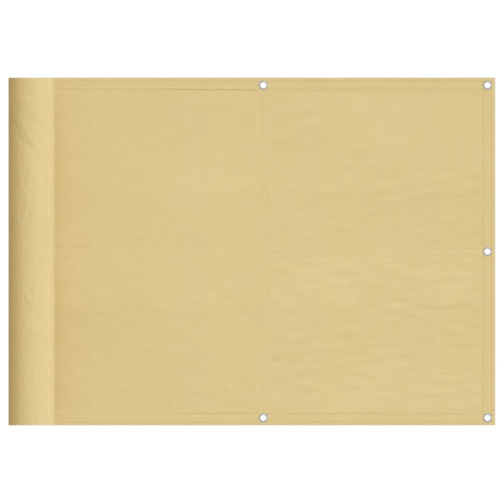Balkonsichtschutz Sandfarben 75x800 cm 100 % Polyester-Oxford