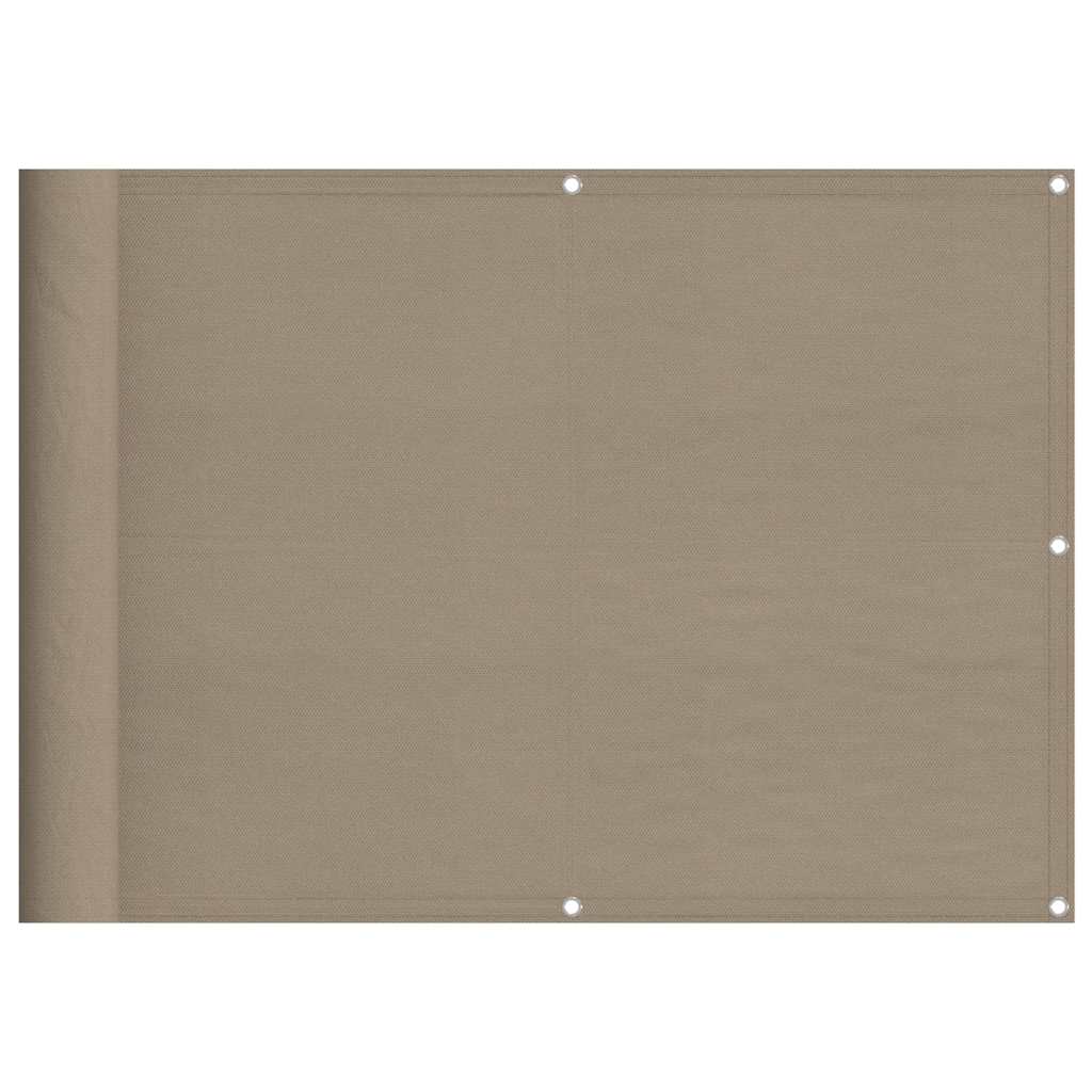 Balkon-Sichtschutz Taupe 75x700 cm 100 % Polyester-Oxford
