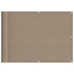 Balkon-Sichtschutz Taupe 75x800 cm 100 % Polyester-Oxford
