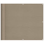Balkon-Sichtschutz Taupe 90x1000 cm 100 % Polyester-Oxford