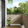Balkon-Sichtschutz Taupe 90x1000 cm 100 % Polyester-Oxford