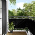 Balkon-Sichtschutz Schwarz 75x800 cm 100 % Polyester-Oxford