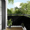 Balkon-Sichtschutz Schwarz 90x800 cm 100 % Polyester-Oxford