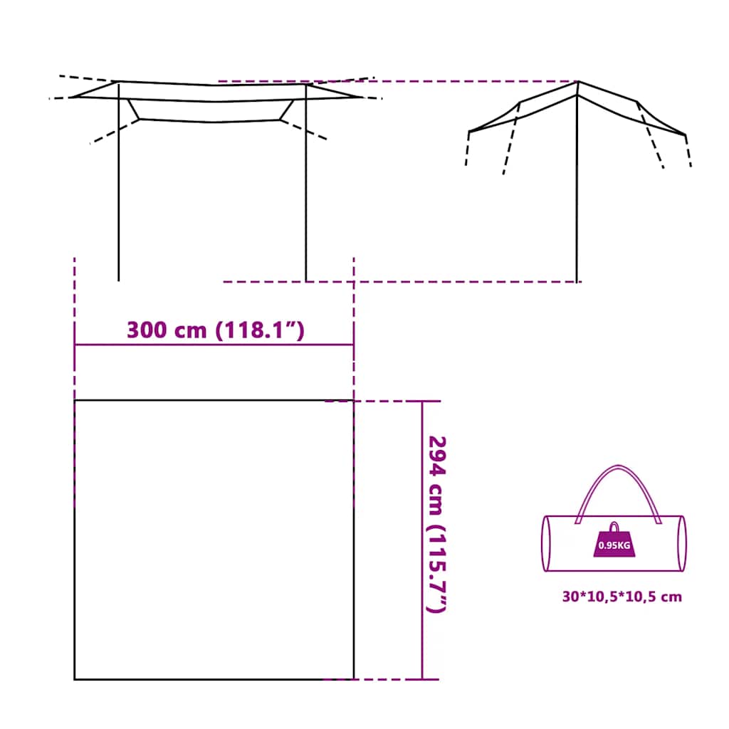 Tarp Blau 300x294 cm Wasserdicht