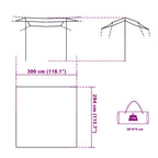 Tarp Grau und Orange 300x294 cm Wasserdicht