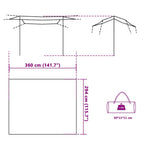 Tarp Grau und Orange 360x294 cm Wasserdicht