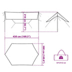 Tarp Grau und Orange 430x380x210 cm Wasserdicht