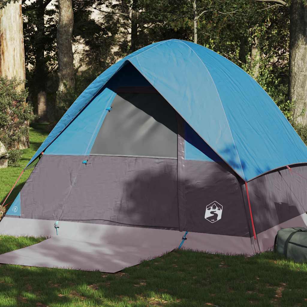 Kuppel-Campingzelt 4 Personen Blau Wasserdicht