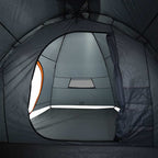 Campingzelt 8 Personen Grau und Orange Wasserdicht