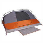 Kuppel-Campingzelt 4 Personen Grau und Orange Wasserdicht