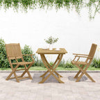 Gartenstühle 2 Stk. Klappbar 54x61x88 cm Massivholz Akazie