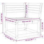 Garten-Ecksofa 73x73x78 cm Kiefernholz Imprägniert