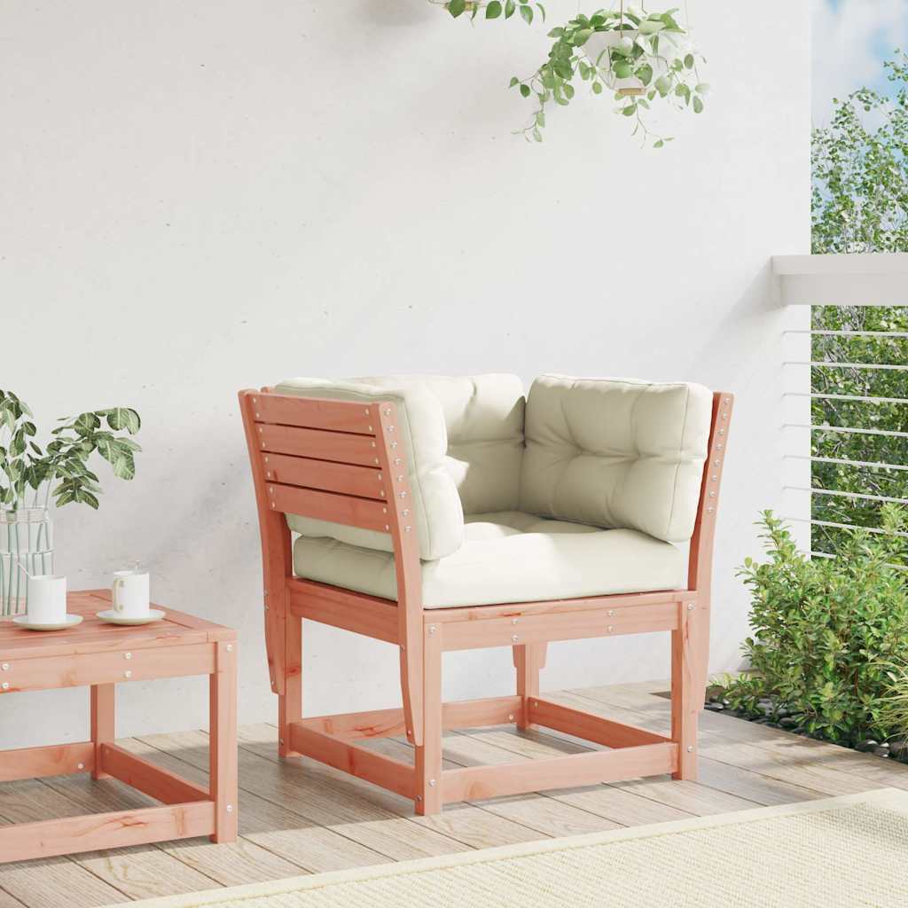 Gartensofa mit Armlehnen und Kissen Massivholz Douglasie