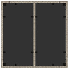 Gartentisch mit Glasplatte Hellgrau 90x90x75 cm Poly Rattan