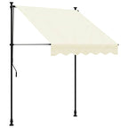 Markise Einziehbar Creme 150x150 cm Stoff und Stahl