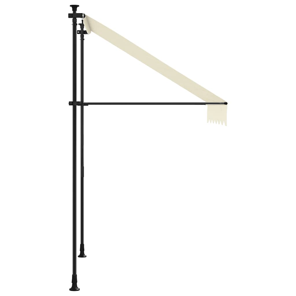 Markise Einziehbar Creme 200x115 cm Stoff und Stahl