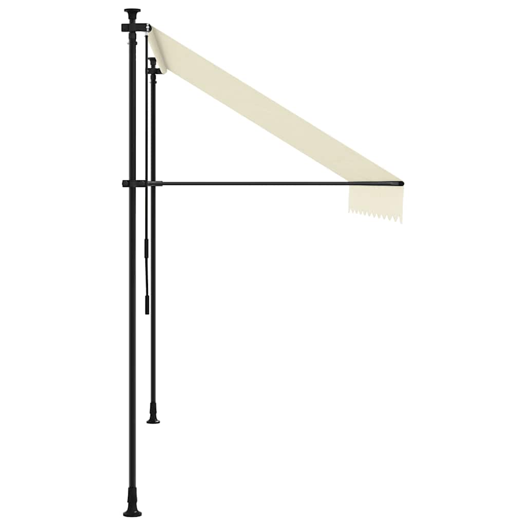 Markise Einziehbar Creme 300x150 cm Stoff und Stahl
