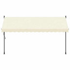 Markise Einziehbar Creme 350x150 cm Stoff und Stahl