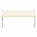 Markise Einziehbar Creme 400x150 cm Stoff und Stahl