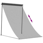 Markise Einziehbar Anthrazit 150x150 cm Stoff und Stahl