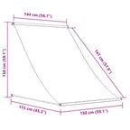 Markise Einziehbar Anthrazit 150x150 cm Stoff und Stahl