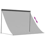 Markise Einziehbar Anthrazit 250x150 cm Stoff und Stahl