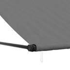 Markise Einziehbar Anthrazit 250x150 cm Stoff und Stahl