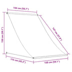 Markise Einziehbar Creme 150x150 cm Stoff und Stahl