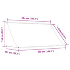 Markise Einziehbar Creme 300x150 cm Stoff und Stahl