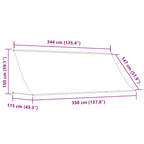 Markise Einziehbar Creme 350x150 cm Stoff und Stahl