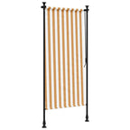 Außenrollo Orange und Weiß 100x270 cm Stoff und Stahl