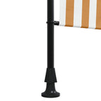 Außenrollo Orange und Weiß 150x270 cm Stoff und Stahl